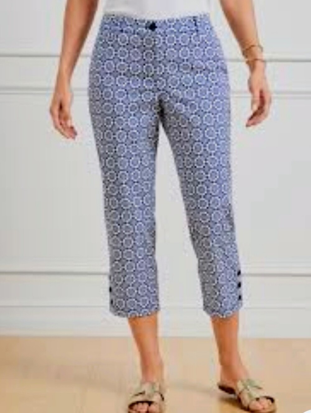 Talbots Perfect Skimmer Floral-Pattern Stretch Chinos